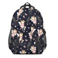 thumbnail image 3 of Princess and Fairy Blue Pattern Cute School Backpack Bag with Padded Back and Adjustable Shoulder Straps 16.9 X 12.6 X 5.9 Inches, 3 of 5
