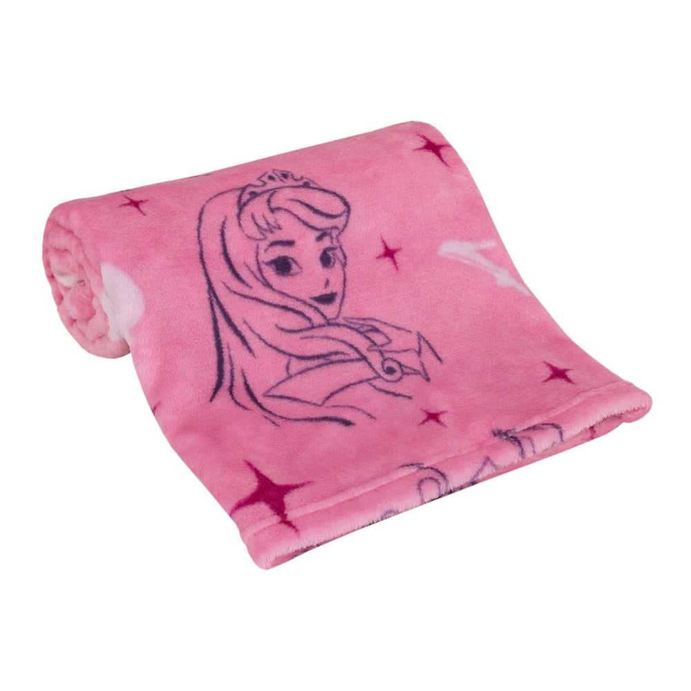 Disney Princess Aurora, Snow White, and Cinderella Baby Blanket