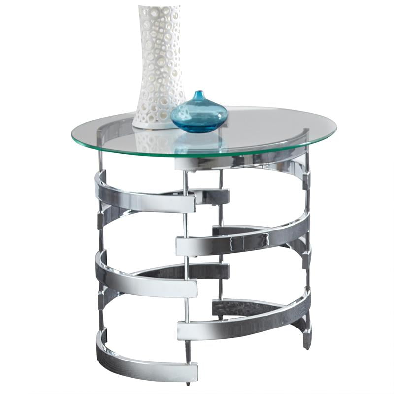 Tayside Chrome and Metal End Table