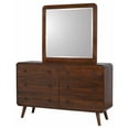 thumbnail image 4 of Robyn 6-drawer Dresser with Mirror Dark Walnut, 4 of 12