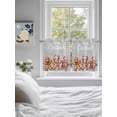 thumbnail image 3 of Gingerbread Grey 2 Panel Kitchen Curtains for Small Windows, Christmas Winter Snowflake Bathroom Tier Curtain, Short Window Treatment for Bedroom/Living Room 55"x36", 3 of 6