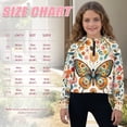 thumbnail image 4 of Uourmeti Classic Bohemian Butterfly Casual Pullover Athletic Zip Up with Pocket Lightweight Sweatshirt Christmas Sweatshirt Size 7-8, 4 of 7
