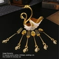 thumbnail image 3 of Juego De Tenedor Y Cuchara Para Postre De Café, Soporte Con Base De Cisne, 3 Cucharas Y 3 Tenedores, Cubiertos De Azúcar Para Postre De Café, Helado Para Revolver Postre De, 3 of 8