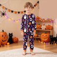 thumbnail image 2 of TOWED22 Toddler Baby Girls Boy Halloween Pajamas Set Kids Sleepwear 2 Pcs Pjs Long Sleeve Top and Pant Sleepwear Clothes Sets(Purple,8-9 Y), 2 of 9