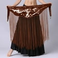 thumbnail image 6 of Byworldtasic Womens Skirts Women’s Sequin Flapper Skirt Belly Dance Tassel Hip Scarf Shiny Performance Skirt, 6 of 7