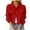 Red, variant on Womens Jackets Womens Fall Jackets Women Vintage Lapel Button Down Long Sleeve Pocket Distressed Crop Denim Shirt Jean Jacket Teen Girls Coat