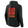 thumbnail image 3 of Men's Isiah Pacheco Black Kansas City Chiefs Team Wordmark Player Name & Number Pullover Hoodie, 3 of 3