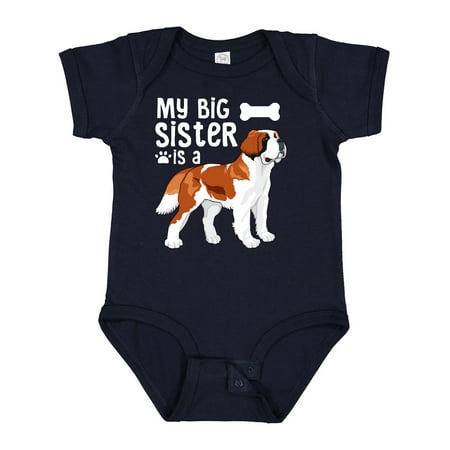 

Inktastic My Big Sister is a Saint Bernard (white) Gift Baby Boy or Baby Girl Bodysuit
