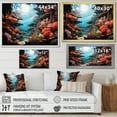 thumbnail image 4 of Designart "Exploring Coral Reefs of Cozumel II" Animals Framed Wall Art Decor - Coastal Blue Coastal Coral Under Water Bedroom Framed Canvas Wall Art, 4 of 6