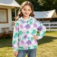 thumbnail image 3 of qelini Hooded Pullover Sweatshirt Kids 3-14 Years Long Sleeve Warm Fall Winter Top Daily School Casual Pullover Top, 3 of 6