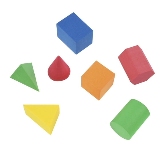 Creatology Primary 3D Foam Shapes - 100% EVA Foam, Assorted Colors & Shapes for Early Learning & Building, 12 Pack