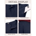 thumbnail image 6 of RICHCOIN Men's Pants Elastic Waist Drawstring Casual Trouser Lightweight Straight-Legs Loose Beach Pants with Pockets, 6 of 7