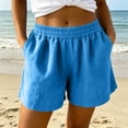 thumbnail image 5 of Guluxicc Women's Athletic Shorts with Pockets Elastic High Waisted Running Short Trousers for Everyday Gym Workout, 5 of 6