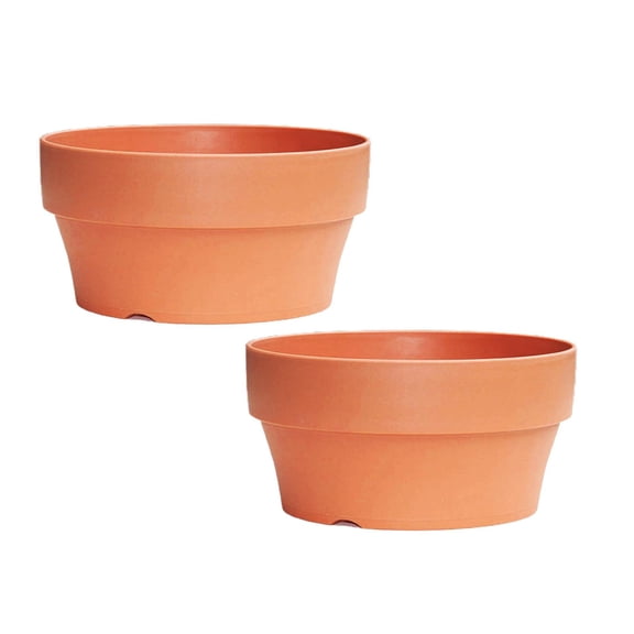 2Pcs Imitation Terracotta Pot For Succulent Planter With Hole Cactus Containers Indoor Garden Bonsai Pots Flower Pots