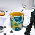 thumbnail image 5 of Yiaed Tropical Floral Print Ceramics Coffee,Large Handle Design,Extra Large Tea and Coffee Cup for Office and Home Mugs, 5 of 6