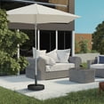 thumbnail image 2 of Outsunny 40lbs. Umbrella Base with Rattan Effect, Round Umbrella Stand, Black, 2 of 10