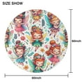 thumbnail image 6 of Colorful Fairy Princess Pattern Round Tablecloth 60"x60",Wrinkle Wipeable Table Cloth for Kitchen Dining Room Picnic Patio Party, 6 of 6