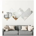 thumbnail image 3 of Adhesivo para espejo de pared, espejo autoadhesivo decorativo rectangular de cristal, decoración del hogar, dormitorio, sala de estar, puerta (esmerilado normal, 20x20cm, 4 piezas), 3 of 5