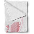 thumbnail image 2 of Manta de fénix, mística con dragón y pájaro mitológico, acuarela china, pieza decorativa de franela polar, funda de sofá suave para adultos, 60" x 80", rosa, blanco, 2 of 7