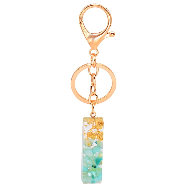Kcodviy Keychain Color Letter Keychain Men's Key Ring Translucent Resin Pendant Keychains Small Key Keys Chain Key Rings with Chain Key Ring with Chain