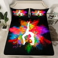 thumbnail image 2 of Castle Fairy Teens Gymnast Girl 4pcs Bed Sheets,Dreamy Princess Dance Theme King Sheets,Abstract Gradient Graffiti Splash Super Cozy Sheet Set,Ultra Soft Home Decor, 2 of 7