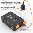 thumbnail image 4 of Zgcine V50 V Batería Terpasang Kunci V Batería Isi Ulang 3400mah Power Bank Pd Pengisian Cepat Para Cámara DSLR, 4 of 5