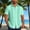 Mint Green, variant on ZUBKTE Men's Shirt Vintage Bowling Short Sleeve Button Down Hawaiian Summer Beach Printed Casual Shirts S-4XL