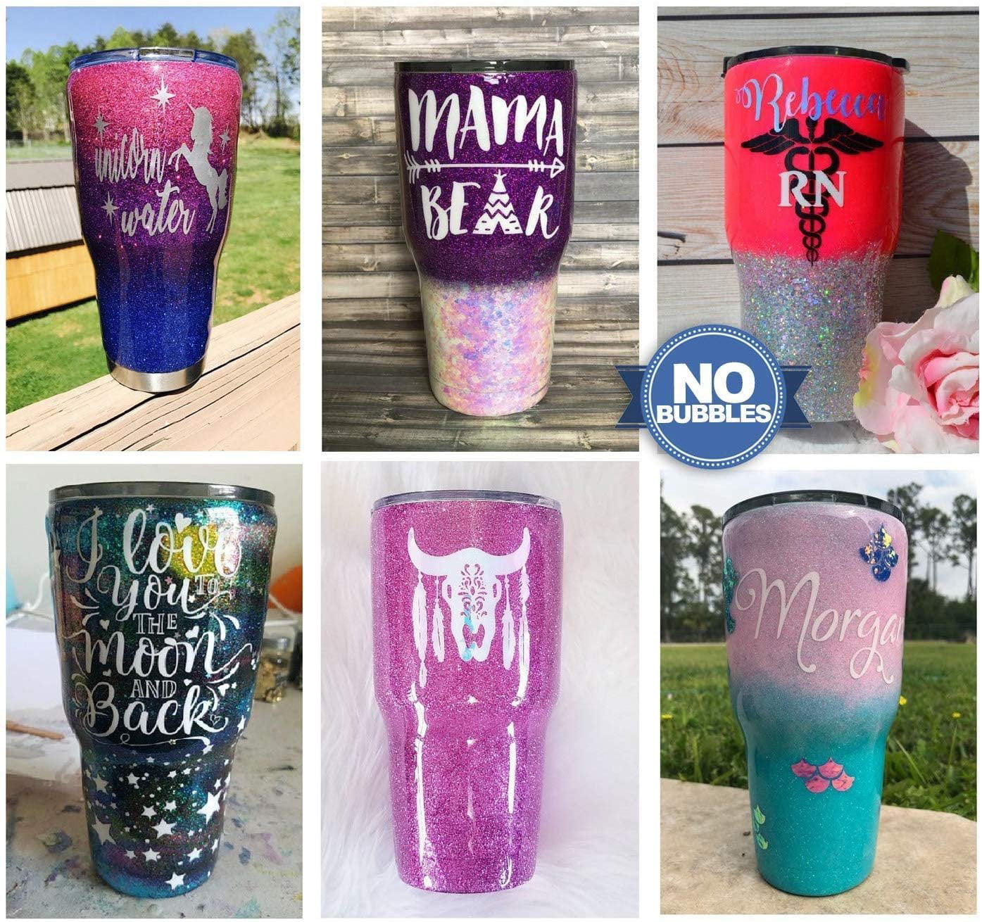 Epoxy Tumblers Kit with Glitter for Tumblers, Includes Amazing Clear Cast  Epoxy for Tumblers, Silicone Epoxy Resin Brush, Glitter for Tumblers, Epoxy