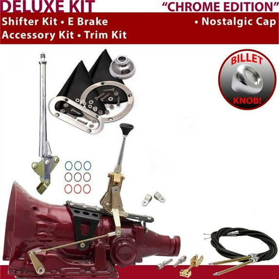 American Shifter AOD Shifter Kit Chrome 6 in. E Brake Cable Clevis Trim Kit for EBA0F