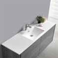 thumbnail image 5 of Fresca Catania 60" Ocean Gray Wall Hung Modern Bathroom Cabinet w/ Integrated Single Sink, 5 of 8
