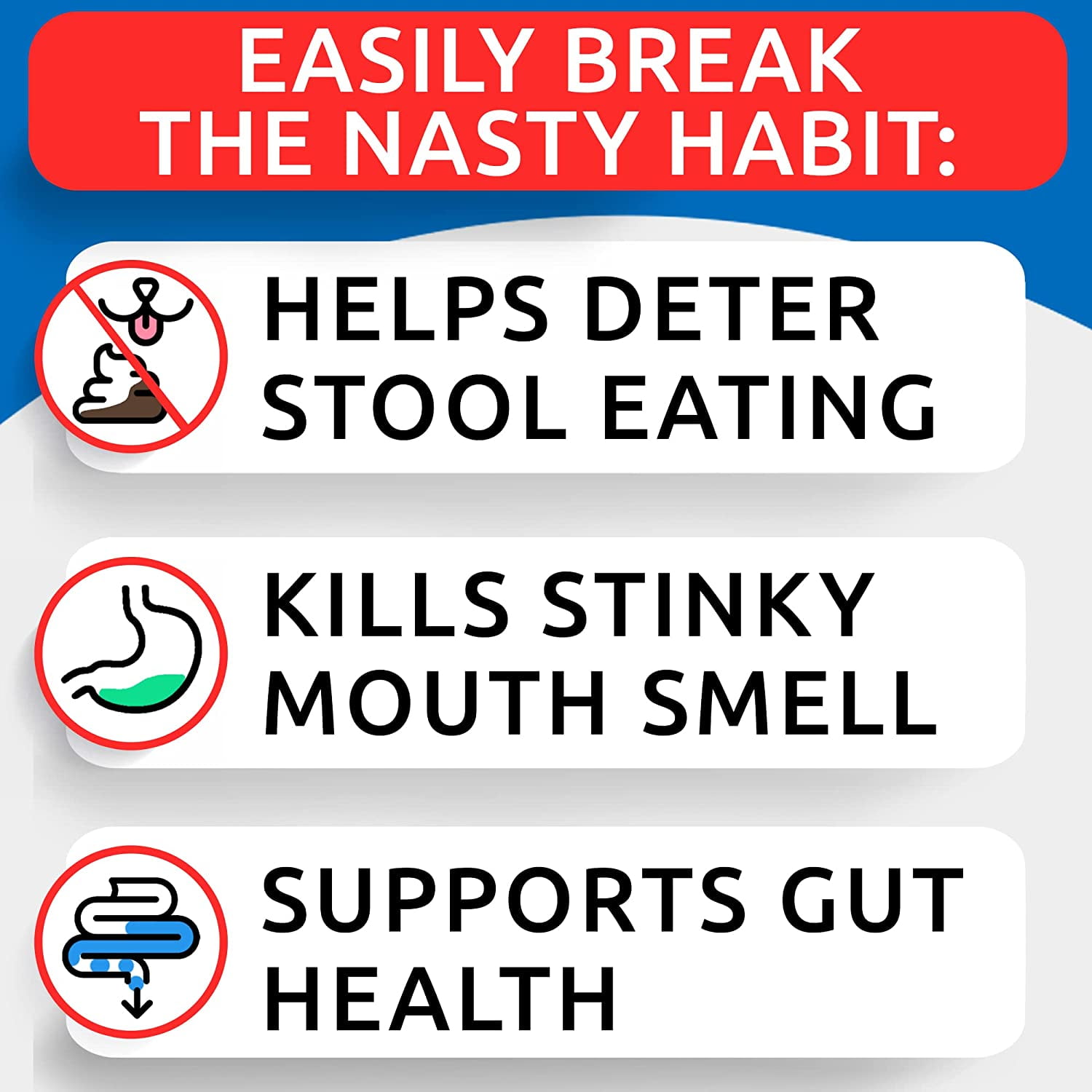 Bark&Spark Coprophagia Deterrent Chews for Dogs - Stop Poop Eating - Probiotics, Enzymes & Digestive Health - Chicken (120 ct)