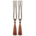 thumbnail image 2 of Deago 2 Pack Curtain Tiebacks Tassel Drapery Tie-Backs Rope Handmade Holdbacks Home Office Hotel Decorative (Coffee), 2 of 9