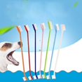 thumbnail image 2 of 3PCS Double Head Pet Toothbrush, Soft Pet Dental Care Brushes for Dogs and Cats, Random Colour, 2 of 3