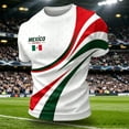 thumbnail image 2 of 2026 new Mexico Soccer Jersey Men Shirts Short Sleeve Casual Crewneck Pullover Summer Tops Soccer Shirt for Men Indoor Outdoor Activities Daily Wear, 2 of 5