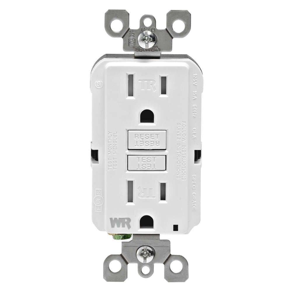Leviton R92-GFWT1-0KW 15 Amp White SmartlockPro Self-Test GFCI