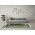 thumbnail image 3 of Ahgly Company Indoor Rectangle Oriental Light Blue Traditional Area Rugs, 5' x 7', 3 of 4