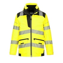 Portwest PW367 Multi Functional Waterproof PW3 Hi-Vis 5-in-1 Jacket Yellow/Black, XX-Large