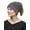 Dark Melange Grey, variant on Confetti Pony Tail Knit Beanie, Black