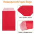 thumbnail image 3 of 100 Piezas Bolsas de Tratamiento de Papel Kraft 3 x 6" Bolsas Planas de Papel Kraft a Prueba de Grasa para Panadería, Galletas, Dulces, Rojas, 3 of 6