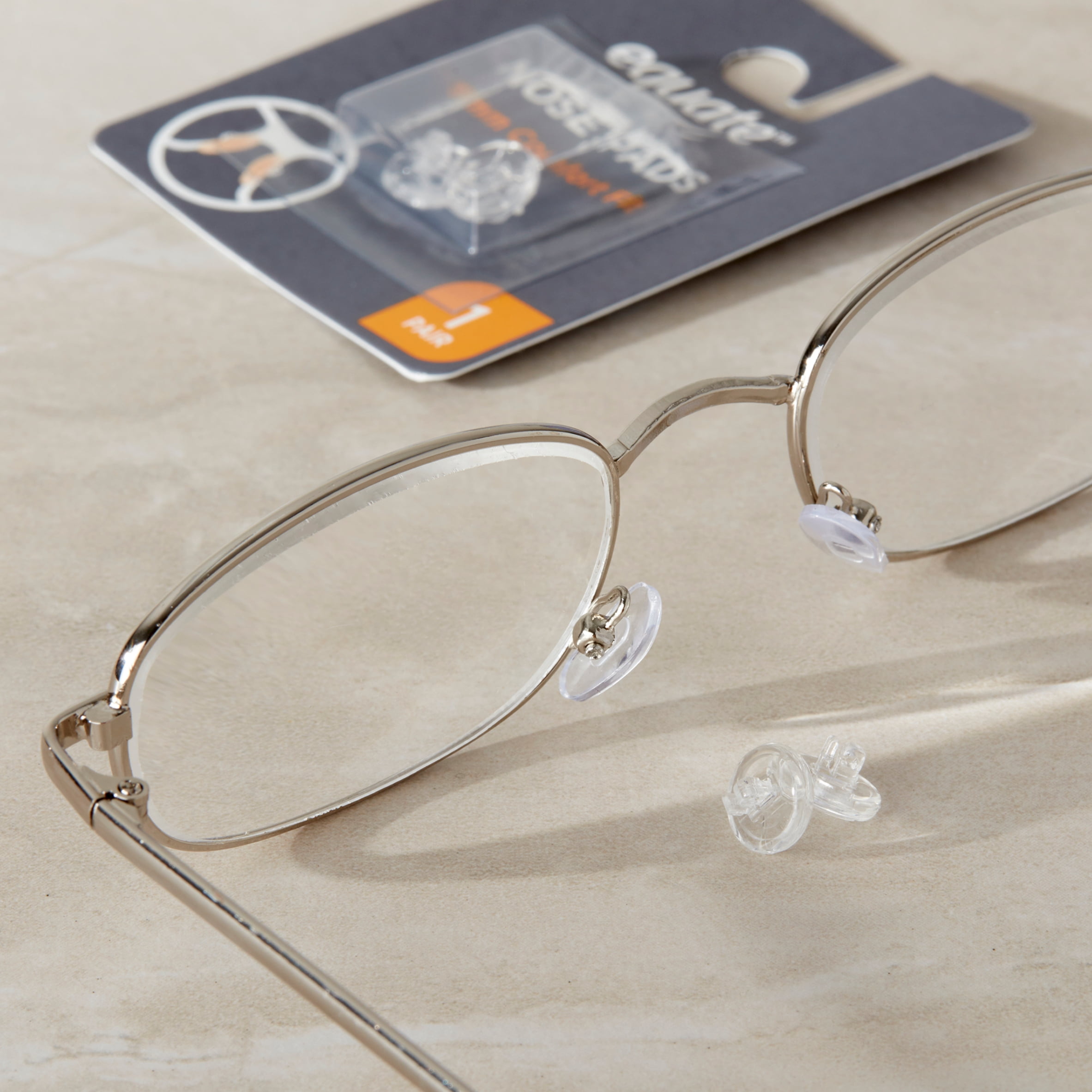 Equate Clear 11mm Comfort Fit Silicone Replacement Nose Pads, 1 Pair