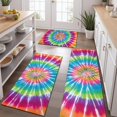 thumbnail image 2 of Rainbow Tie Dye Mandala Pattern Kitchen Rugs Sets Of 3,Kitchen Runner Rugs Non Skid Washable,Decorative Kitchen Floor Mats for Kitchen,Sink,Laundry,17"x30"+ 17"x47" + 17"x59", 2 of 6
