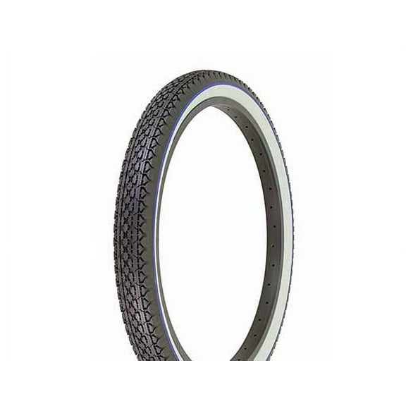 Bike Tire, Bicycle Tire Duro 24 x 2.125 Black/White Side Wall Blue line HF-133. 24" Heavy Duty Diamond Tire 24 inch by 2.215 inch.