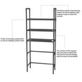 thumbnail image 4 of Wovilon Storage Rack Above The Toilet, Stainless Steel 3-layer Bathroom Storage Rack Bathroom Storage and Storage Can Accommodate Toiletries and Daily Necessities, 60.2" x 18.7" x 10.2", Black, 4 of 9