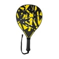 thumbnail image 1 of Pala de pádel con buen control de bola y potencia para principiantes para parques, hombres, mujeres y familias. negro y amarillo, 1 of 7