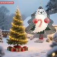 thumbnail image 4 of Stylish Metal Hanging Christmas Tree Wind Spinner - Festive Design with Spiral Candy Pattern Perfect for Yard & Garden Decor, 4 of 6