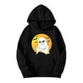 thumbnail image 2 of Hoodies for Womens 2025 Halloween Costume Fall Winter Hooded Jacket Loose Casual Fleece Sweatshirts Halloween Ghost Graphic Printed Long Sleeve Sweaters Pullover with Pocket, 2 of 4