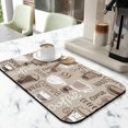 thumbnail image 2 of Sophisticated 19.5x12in Coffee Mat - Rubber-Backed, Hides Stains, Countertop Perfect, Diatom Mud, Coffee Bar Accessory, Absorbent Coffee Drying Mat, 2 of 7