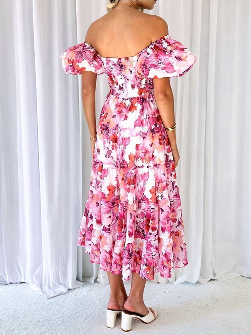 midi layered ruffle dress Audrey Ruffle Tiered Midi Dress