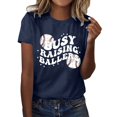 thumbnail image 1 of adviicd T-Shirts Graphiques pour Femmes, T-Shirt de Plein Air Amusant pour Randonnée et Course, Hauts Graphiques, Marine, m, 1 of 5