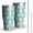 Turquoise Daisy Flower-1, variant on 30oz Light Blue Daisy Flower Pattern Tumblers Stainless Steel Tumbler with Lid and Straw,Vacuum Insulated Double Wall Travel Tumbler Cups Mug with Cleaning Brush for Coffee,Tea